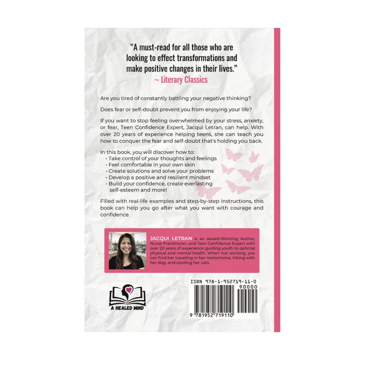Jump-start your confidence and boost your self-esteem for teen girls back cover