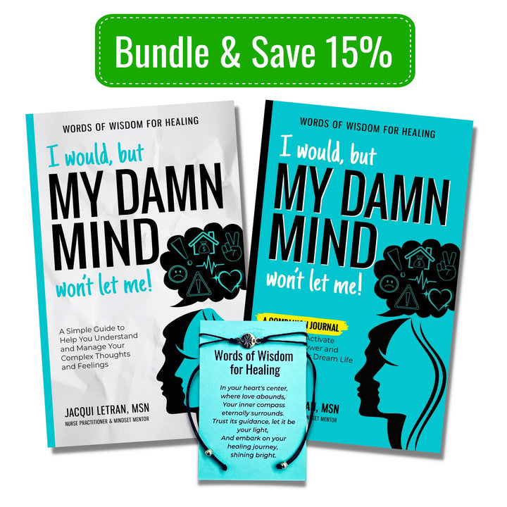 i would but my damn mind wont let me large print bundle for adults plus bracelet