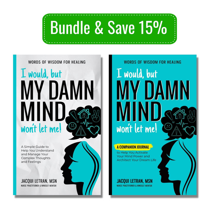 i would but my damn mind wont let me for adult- book and journal bundle