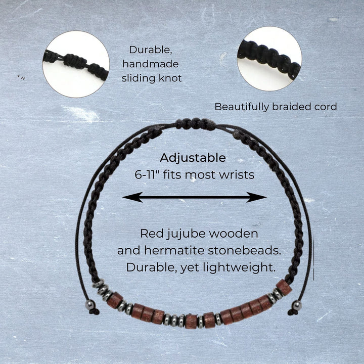 morse code bracelet sizing and features